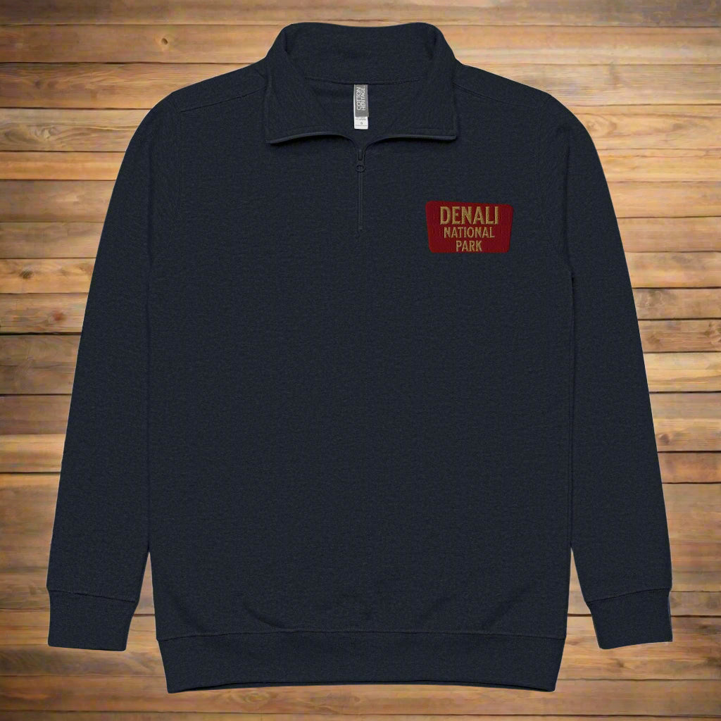 Denali National Park 1/4 Zip Fleece Pullover Park Service Apparel Navy S