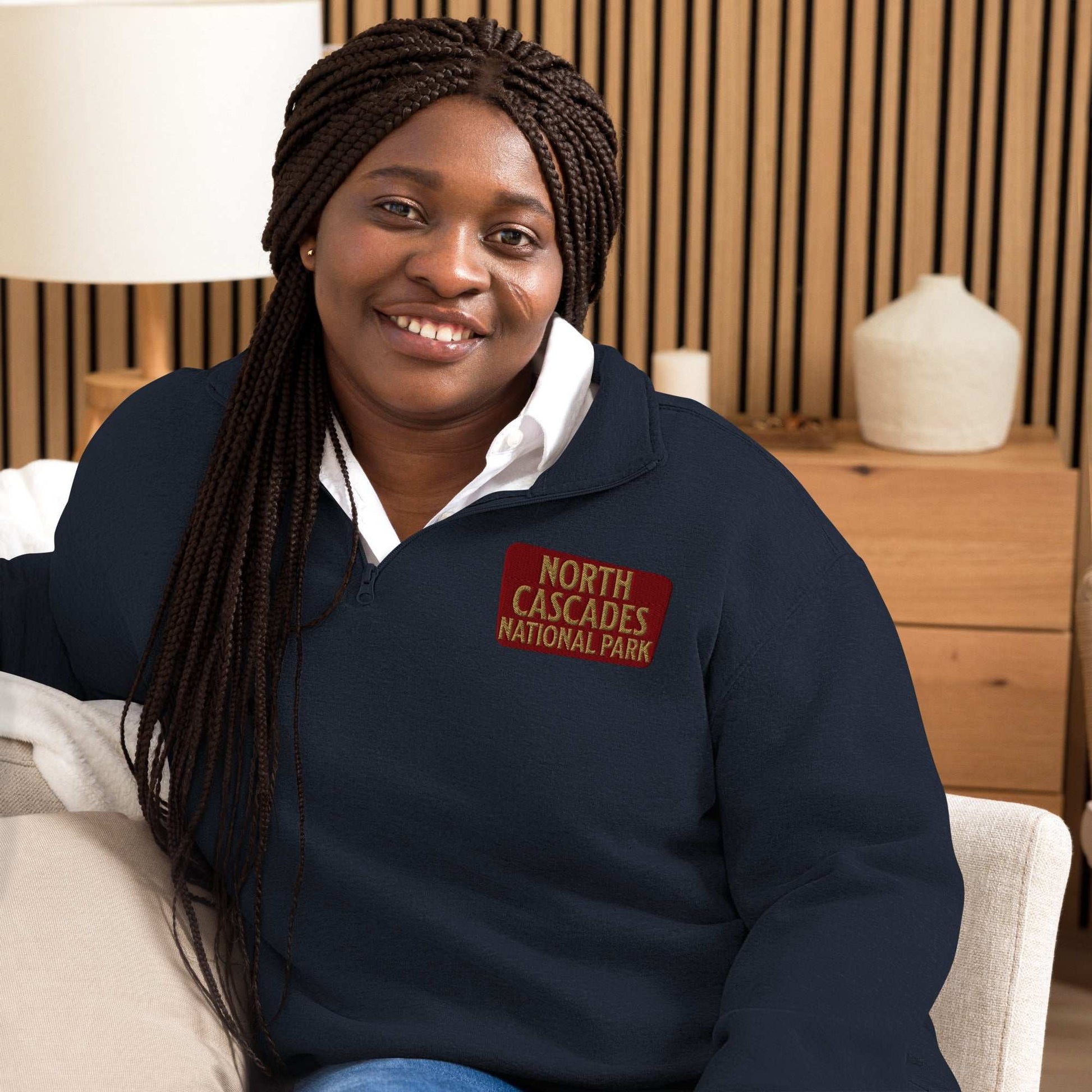 North Cascades National Park 1/4 Zip Fleece Pullover Park Service Apparel