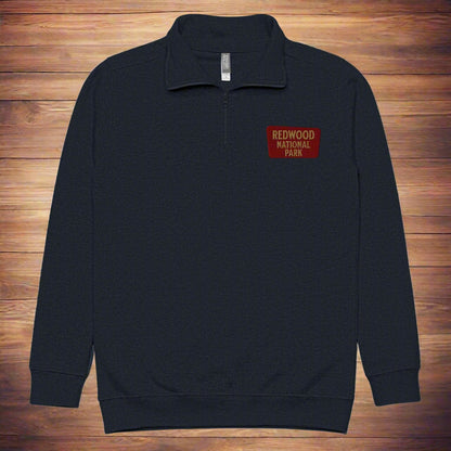 Redwood National Park 1/4 Zip Fleece Pullover Sweater Park Service Apparel Navy S