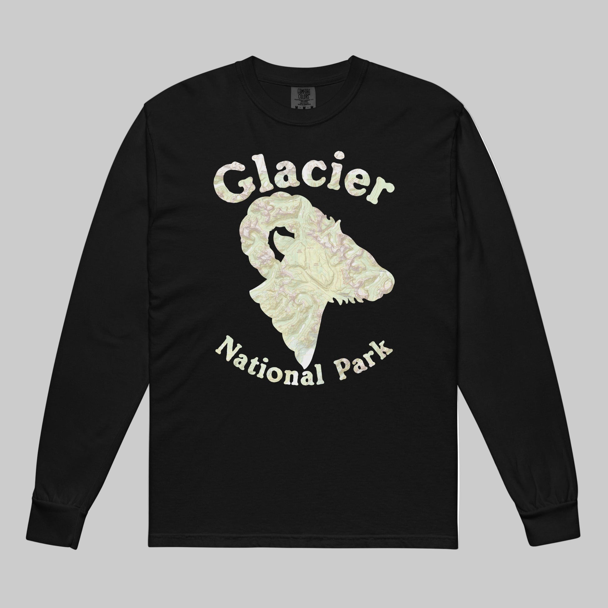 Glacier Ram Long Sleeve Heavyweight Topo Tee T-Shirt Park Service Apparel Black S