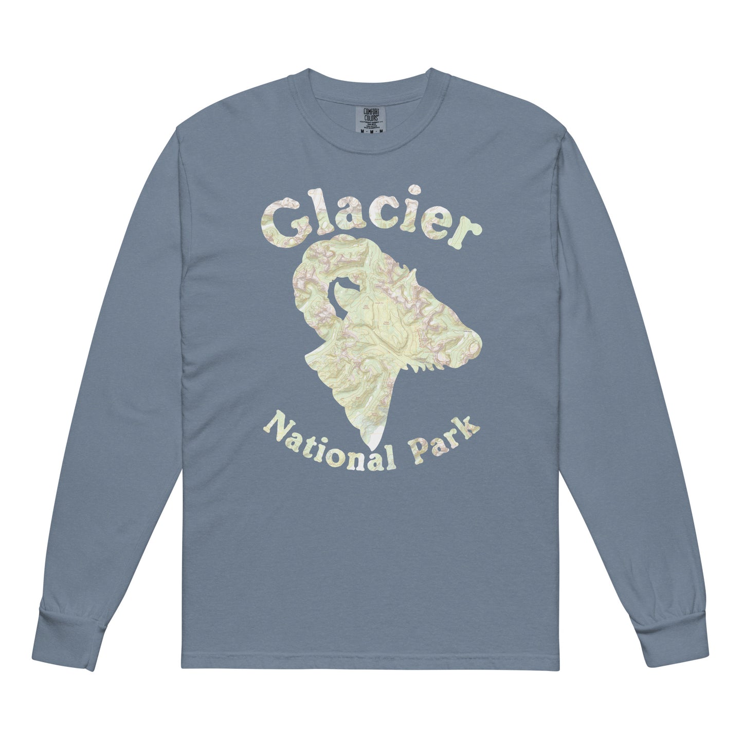 Glacier Ram Long Sleeve Heavyweight Topo Tee T-Shirt Park Service Apparel Blue Jean S