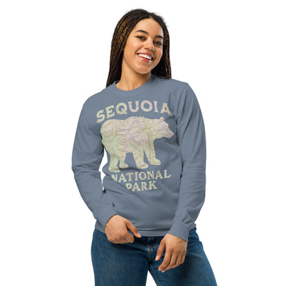 Sequoia Bear Heavy Weight Long Sleeve Topo T-shirt
