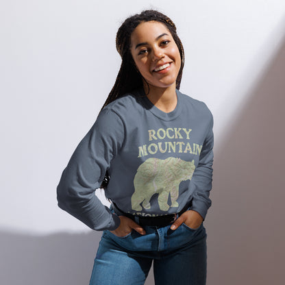 Rocky Mountain Bear Heavyweight Long Sleeve Topo Tee