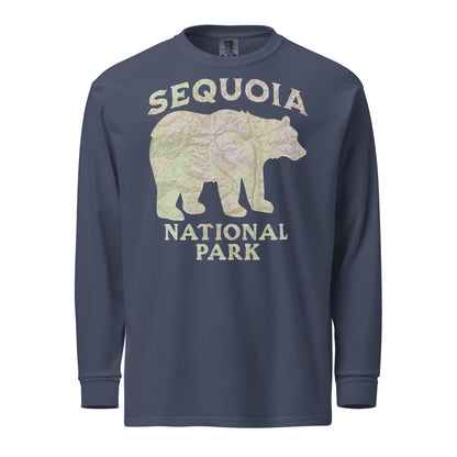 Sequoia Bear Heavy Weight Long Sleeve Topo T-shirt
