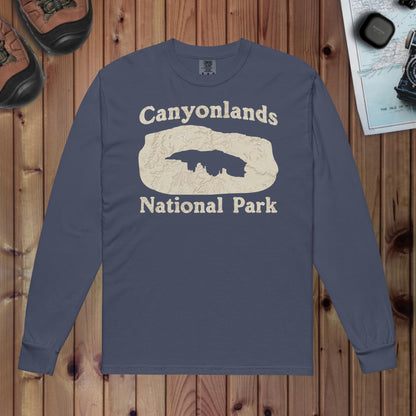Canyonlands Mesa Arch Heavyweight Long Sleeve Topo Tee Long-sleeve Park Service Apparel Navy S