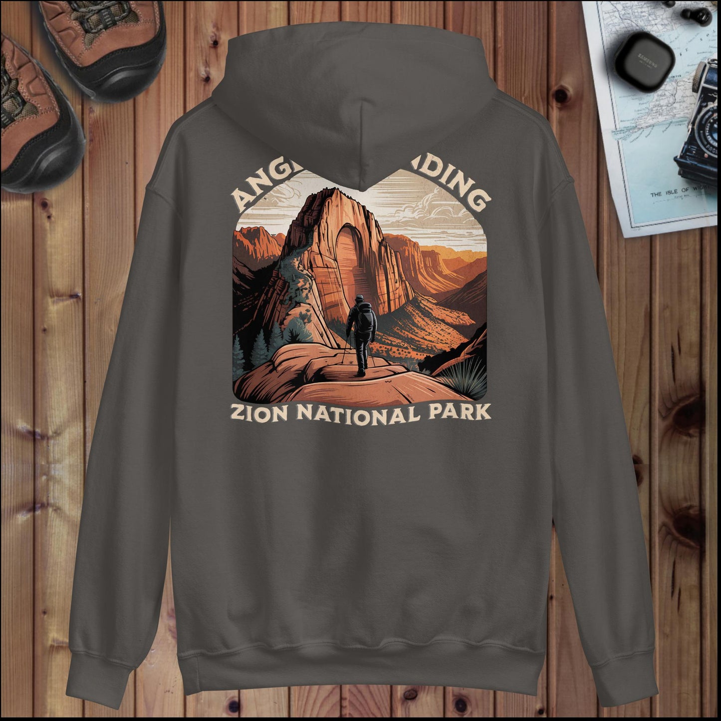 Zion National Park Angels Landing Hoodie Full Zip Hoodie Park Service Apparel