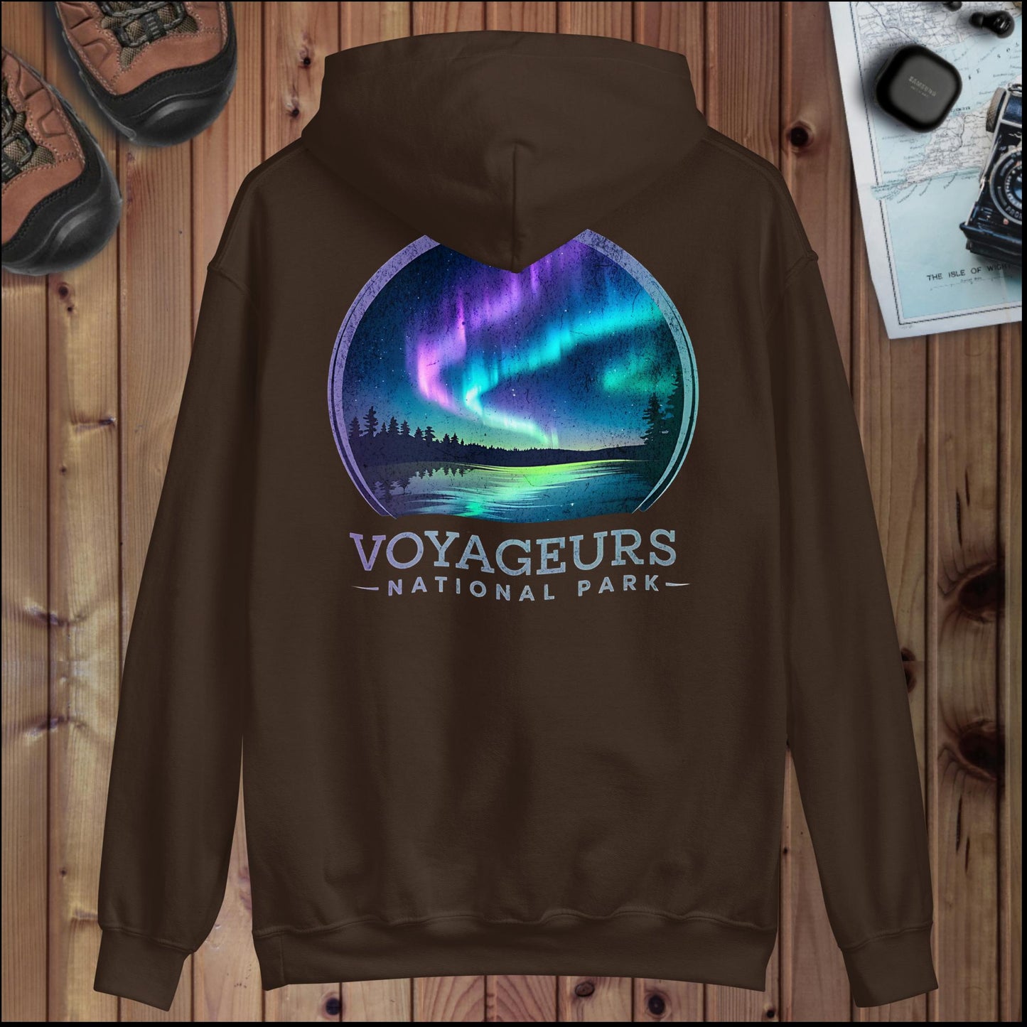 Voyageurs National Park Hoodie Hoodie Park Service Apparel Dark Chocolate S