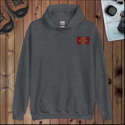 Zion National Park Angels Landing Hoodie Full Zip Hoodie Park Service Apparel Dark Heather S