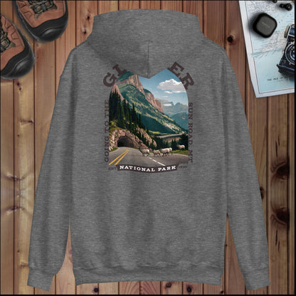 Glacier National Park Sign Hoodie Sun Road Back Hoodie Park Service Apparel