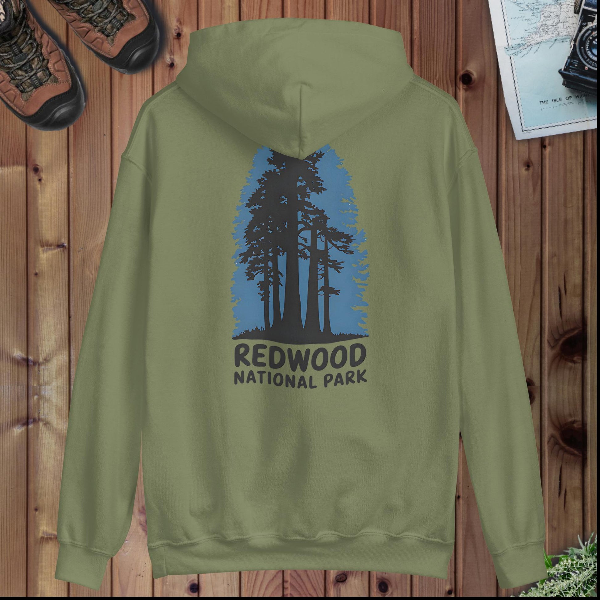 Redwood National Park Hoodie Hoodie Park Service Apparel Military Green S