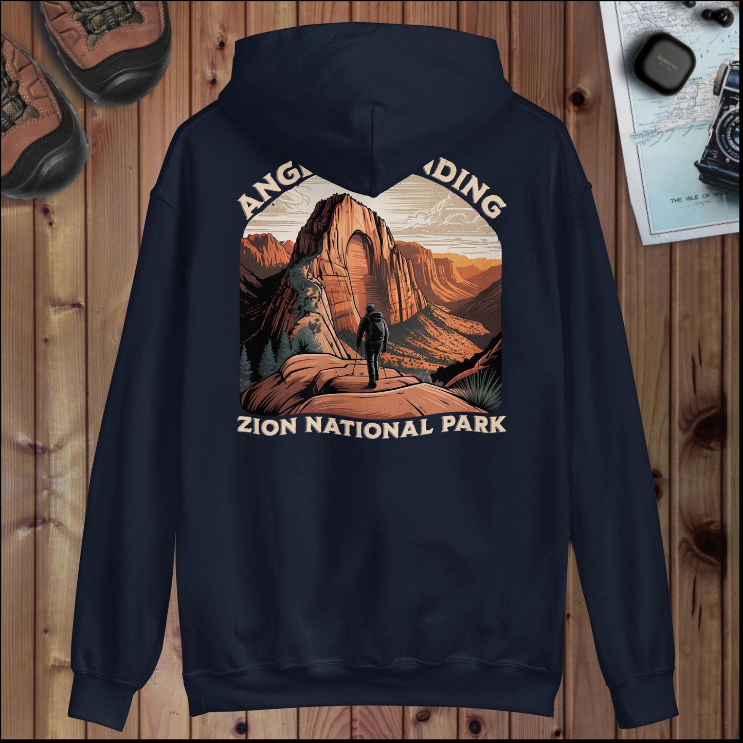 Zion National Park Angels Landing Hoodie Full Zip Hoodie Park Service Apparel