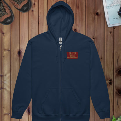 Crater Lake National Park Full Zip Hoodie Full Zip Hoodie Park Service Apparel Navy S