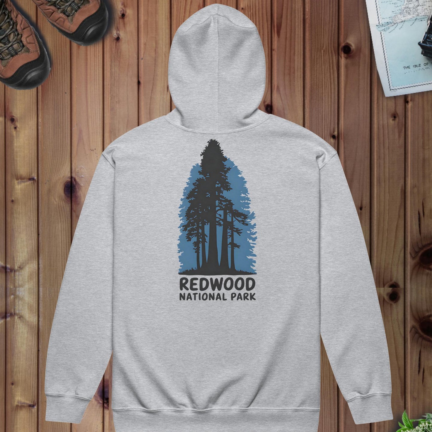 Redwood National Park Full Zip Hoodie Full Zip Hoodie Park Service Apparel Sport Grey S