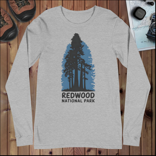 Redwood National Park Long Sleeve T-shirt Long-sleeve Park Service Apparel Athletic Heather XS