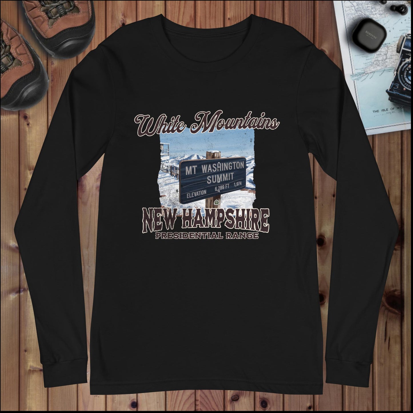 Mount Washington Long Sleeve Tee Long-sleeve Park Service Apparel Black XS