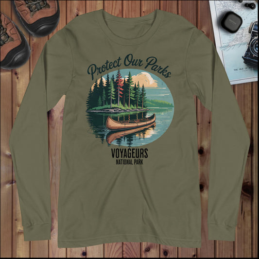 Protect Our Parks Voyageurs Long Sleeve T-Shirt Long-sleeve Park Service Apparel Military Green XS
