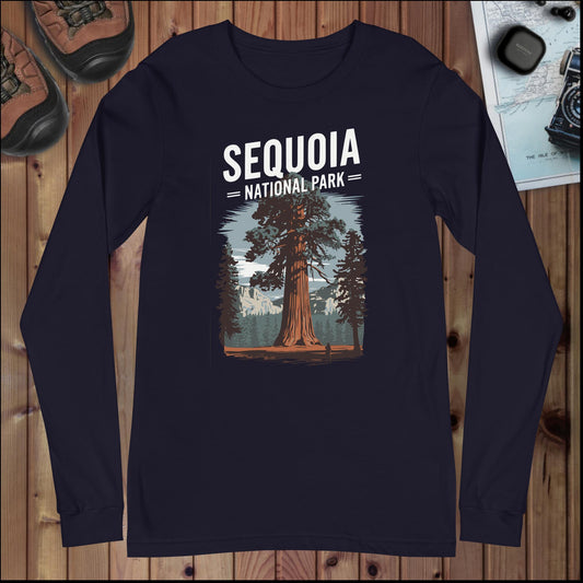 Sequoia National Park Long Sleeve Tee Long-sleeve Park Service Apparel Navy XS