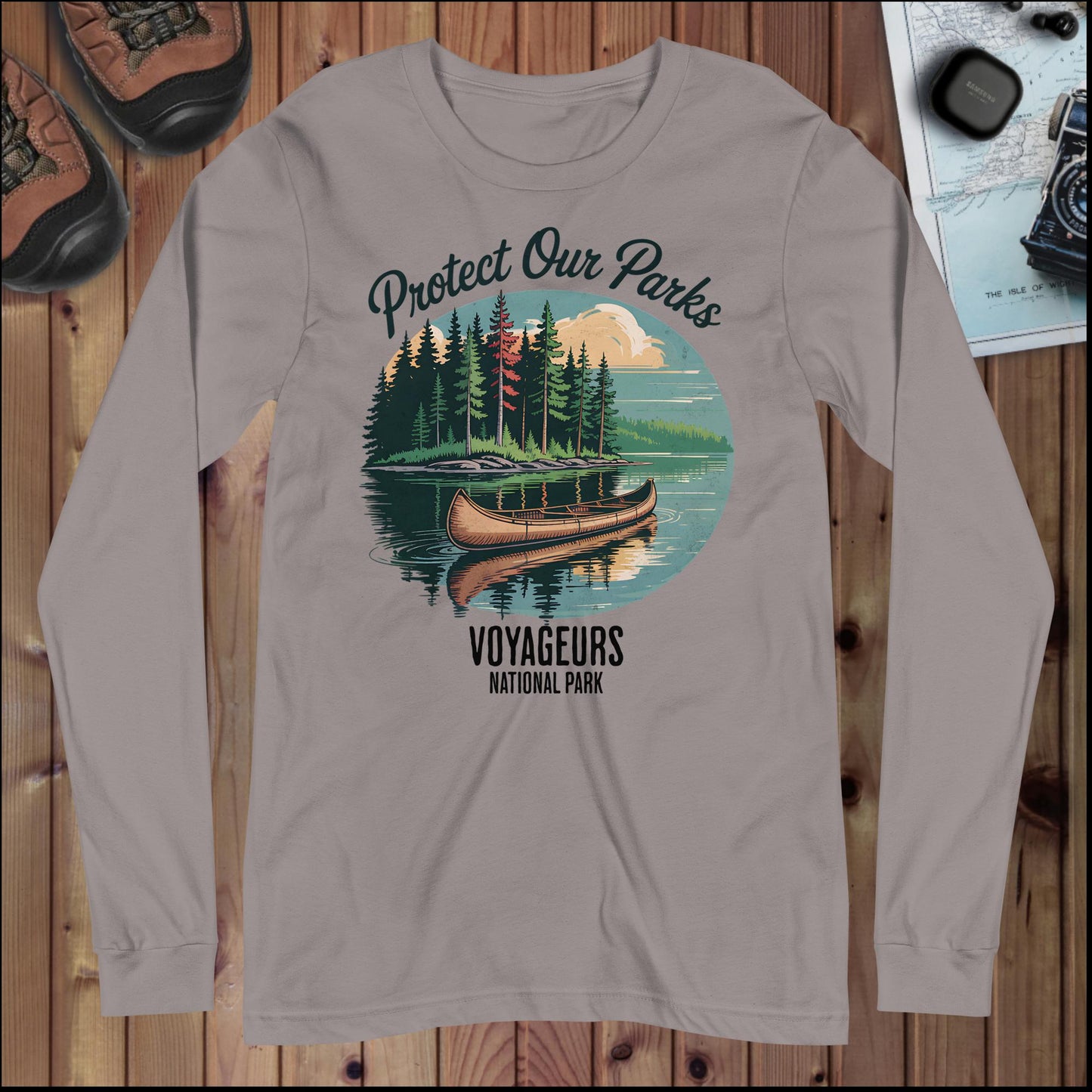 Protect Our Parks Voyageurs Long Sleeve T-Shirt Long-sleeve Park Service Apparel Storm XS
