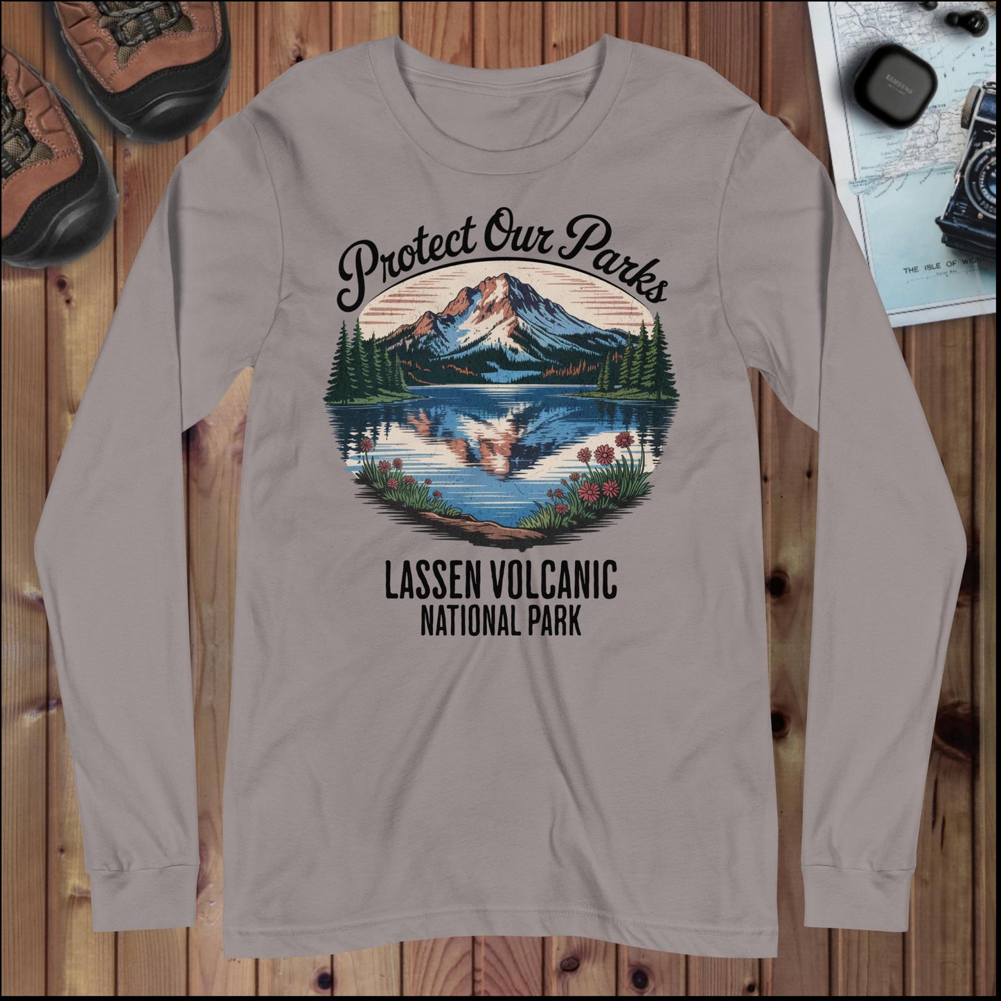 Protect Our Parks Lassen Long Sleeve T-shirt Long-sleeve Park Service Apparel Storm XS
