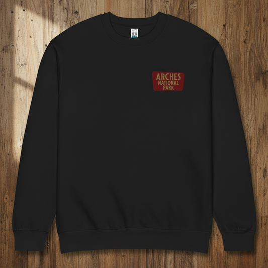 Arches National Park Crewneck Sweatshirt Park Service Apparel Black S