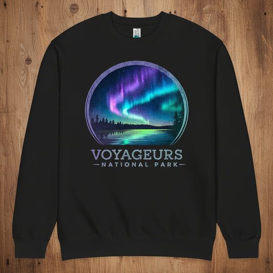 Voyageur Aurora Borealis Crewneck Sweatshirt Sweatshirt Park Service Apparel Black S