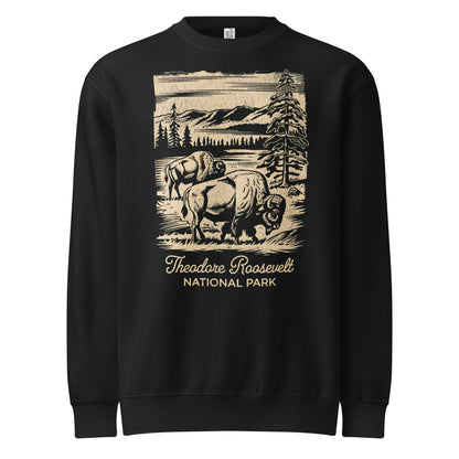 Theodore Roosevelt Bison Crewneck Sweatshirt Park Service Apparel