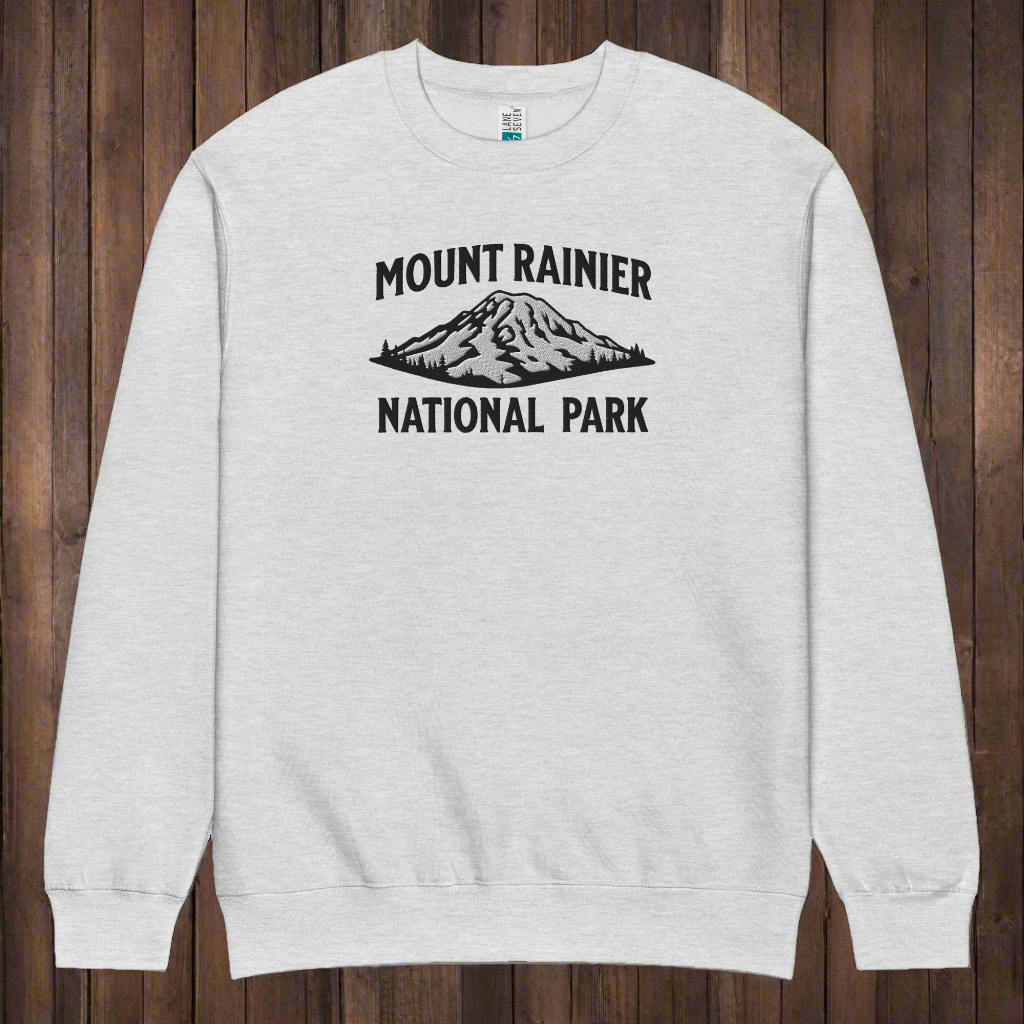 Mount Rainier Emroidered Mountain Crewneck Sweatshirt Sweatshirt Park Service Apparel