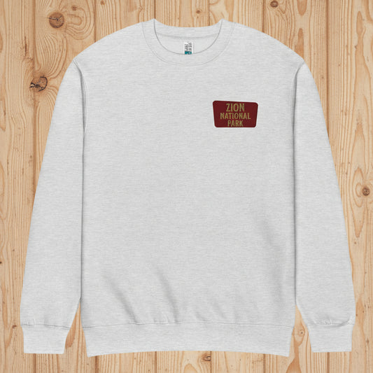 Zion National Park Crewneck Sweatshirt Sweatshirt Park Service Apparel Heather Grey S