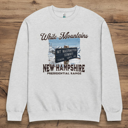 Mount Washington Sign Crewneck Sweatshirt Sweatshirt Park Service Apparel Heather Grey S