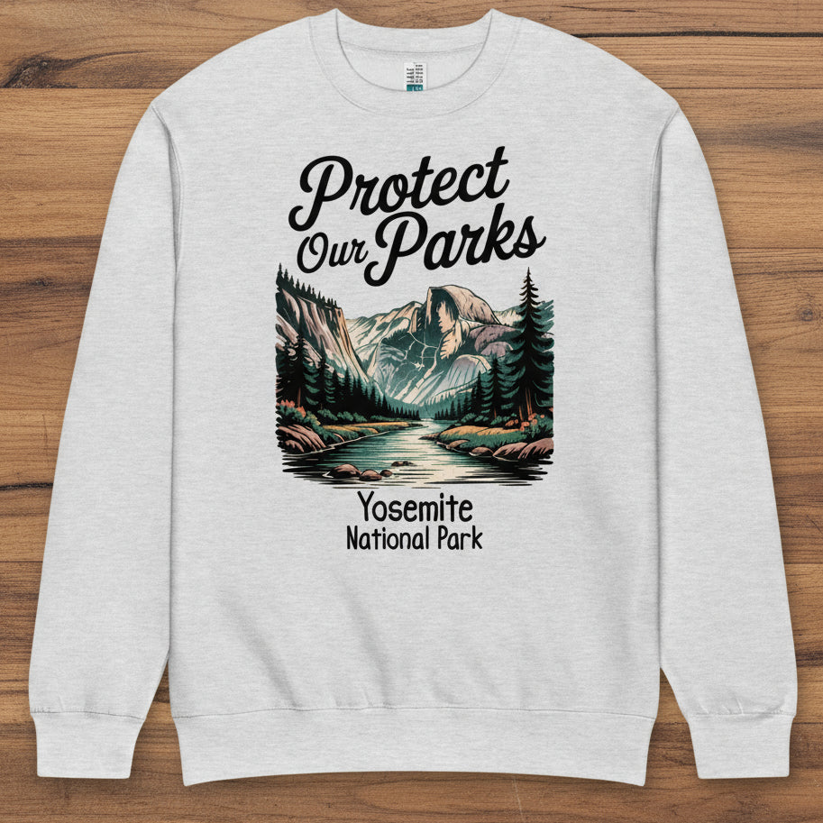 Protect Our Parks Yosemite Crewneck Sweatshirt Sweatshirt Park Service Apparel Heather Grey S