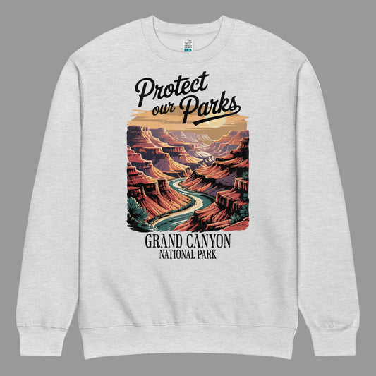 Protect Our Parks Grand Canyon Crewneck Sweatshirt Sweatshirt Park Service Apparel Heather Grey S