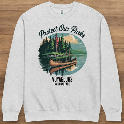 Protect Our Parks Voyageurs Crewneck Sweatshirt Sweatshirt Park Service Apparel Heather Grey S