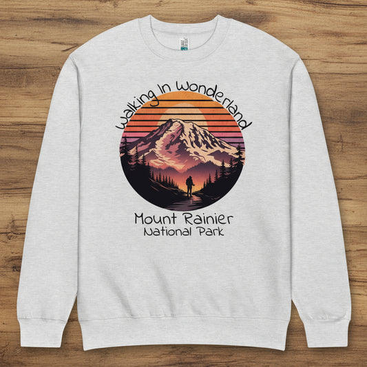Walking In Wonderland Rainier Crewneck Sweatshirt Sweater Park Service Apparel Heather Grey S