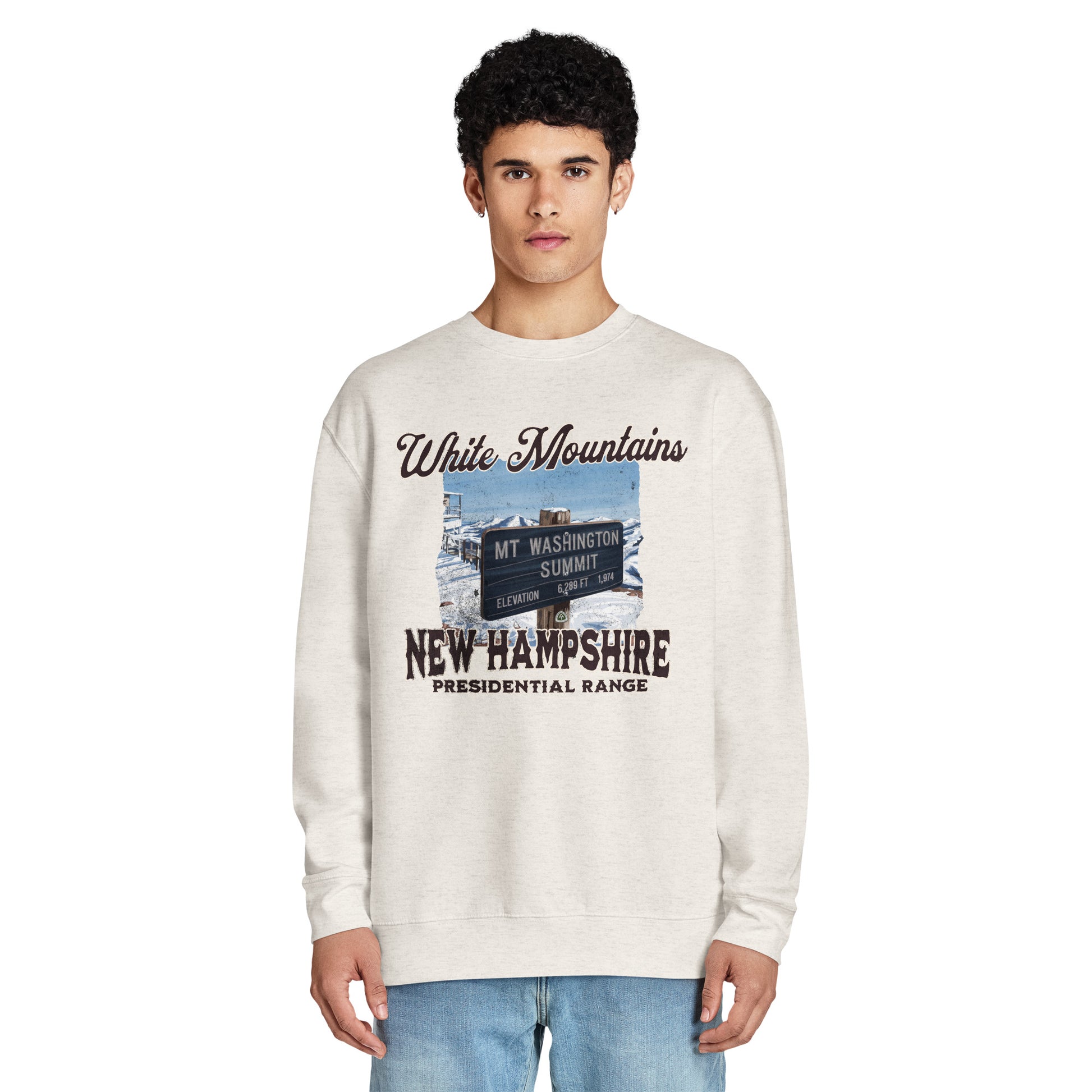 Mount Washington Sign Crewneck Sweatshirt Sweatshirt Park Service Apparel
