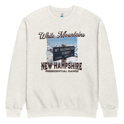 Mount Washington Sign Crewneck Sweatshirt Sweatshirt Park Service Apparel Oatmeal Heather S
