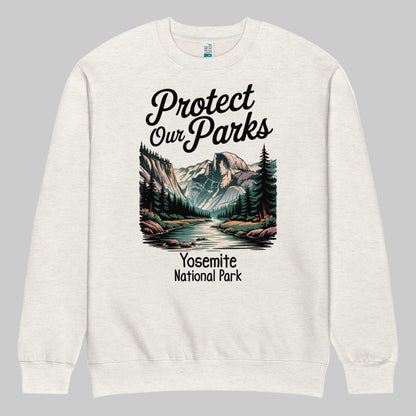 Protect Our Parks Yosemite Crewneck Sweatshirt Sweatshirt Park Service Apparel Oatmeal Heather S
