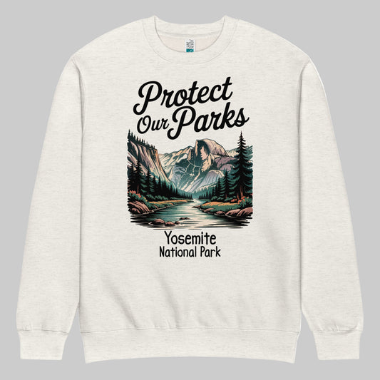 Protect Our Parks Yosemite Crewneck Sweatshirt Sweatshirt Park Service Apparel Oatmeal Heather S