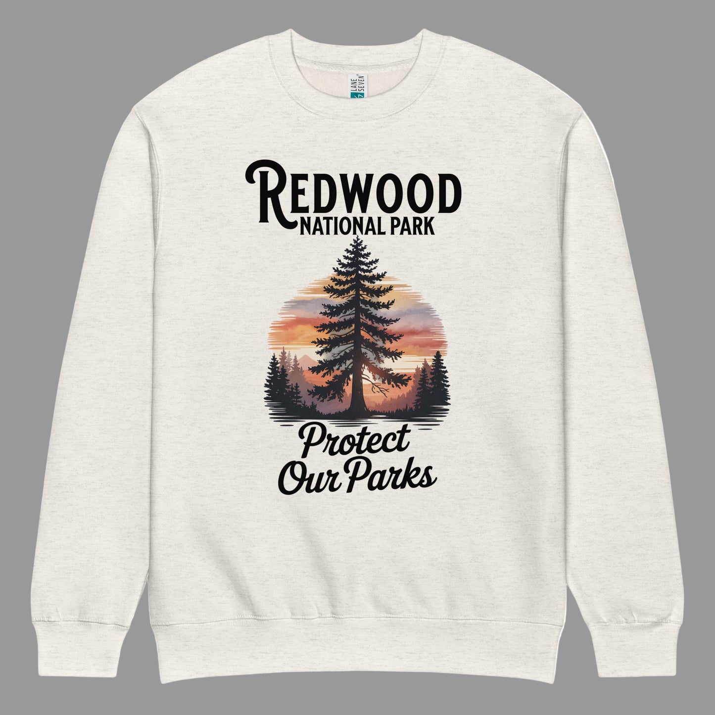 Protect Our Parks Redwood Crewneck Sweatshirt Sweatshirt Park Service Apparel Oatmeal Heather S