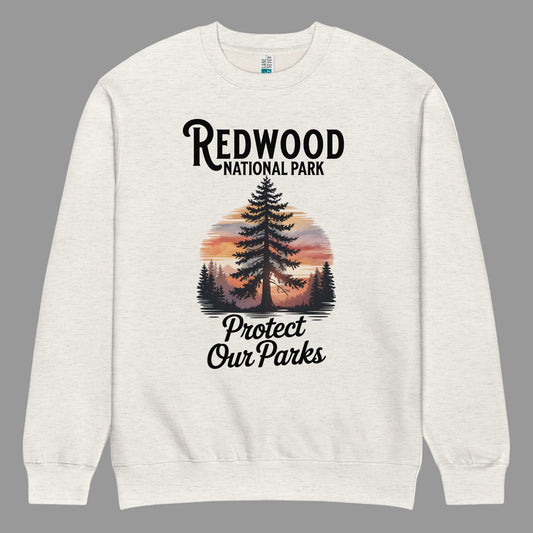 Protect Our Parks Redwood Crewneck Sweatshirt Sweatshirt Park Service Apparel Oatmeal Heather S