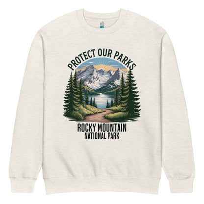 Protect Our Parks Rocky Mountains Crewneck Sweatshirt Sweatshirt Park Service Apparel Oatmeal Heather S