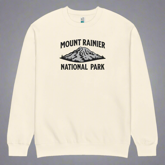 Mount Rainier Emroidered Mountain Crewneck Sweatshirt Sweatshirt Park Service Apparel
