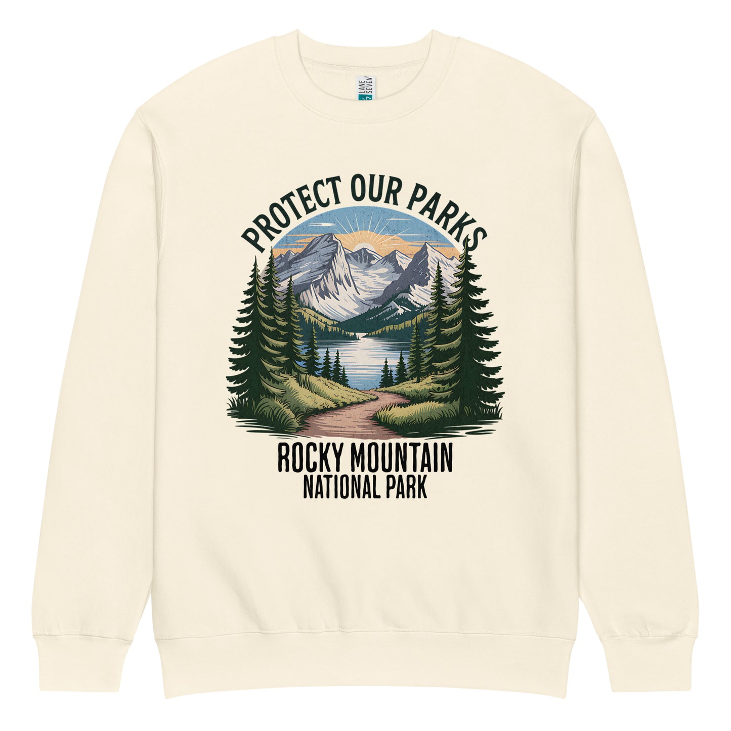 Protect Our Parks Rocky Mountains Crewneck Sweatshirt Sweatshirt Park Service Apparel Sandshell S