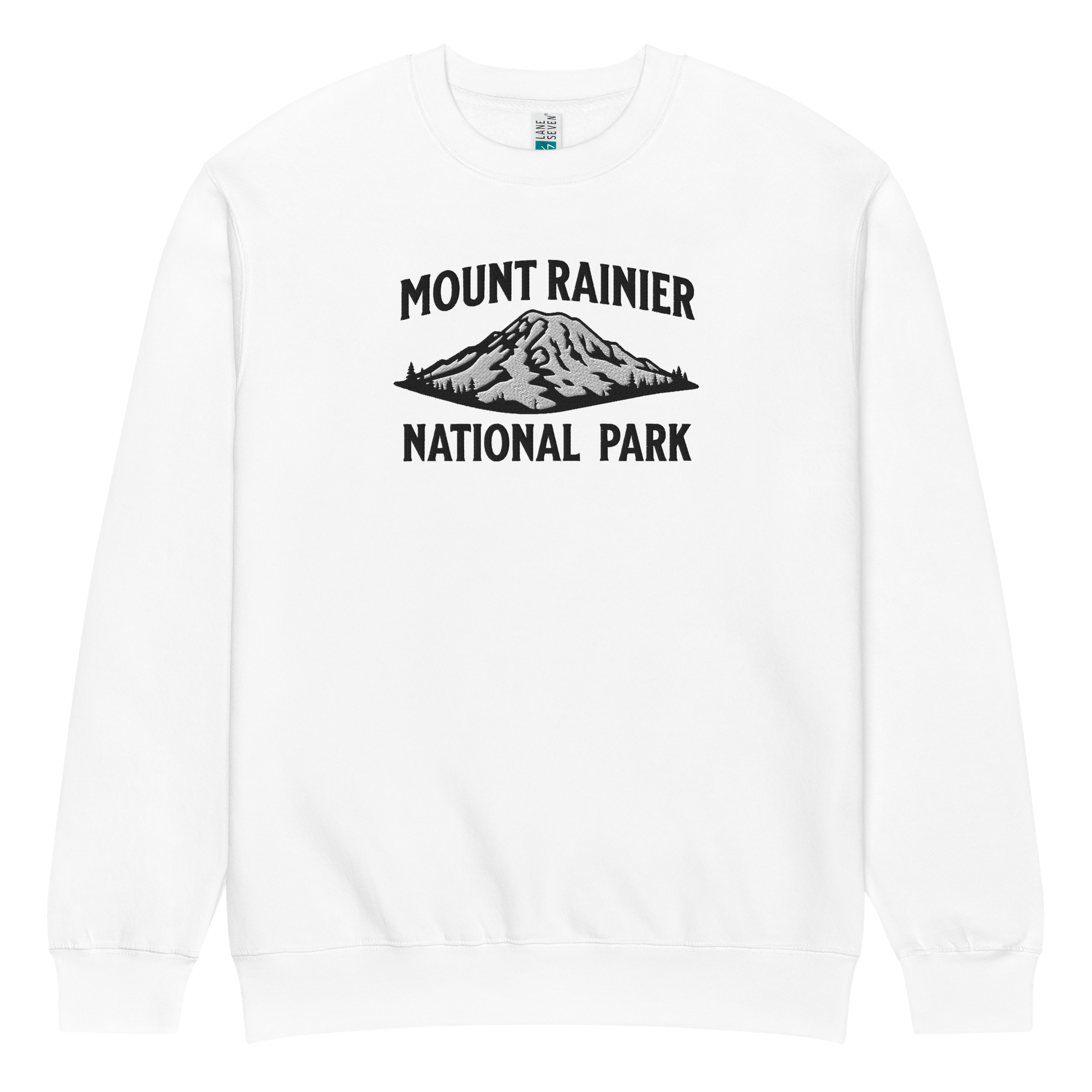 Mount Rainier Emroidered Mountain Crewneck Sweatshirt Sweatshirt Park Service Apparel