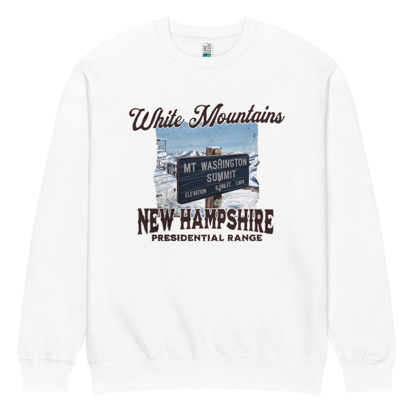 Mount Washington Sign Crewneck Sweatshirt Sweatshirt Park Service Apparel White S