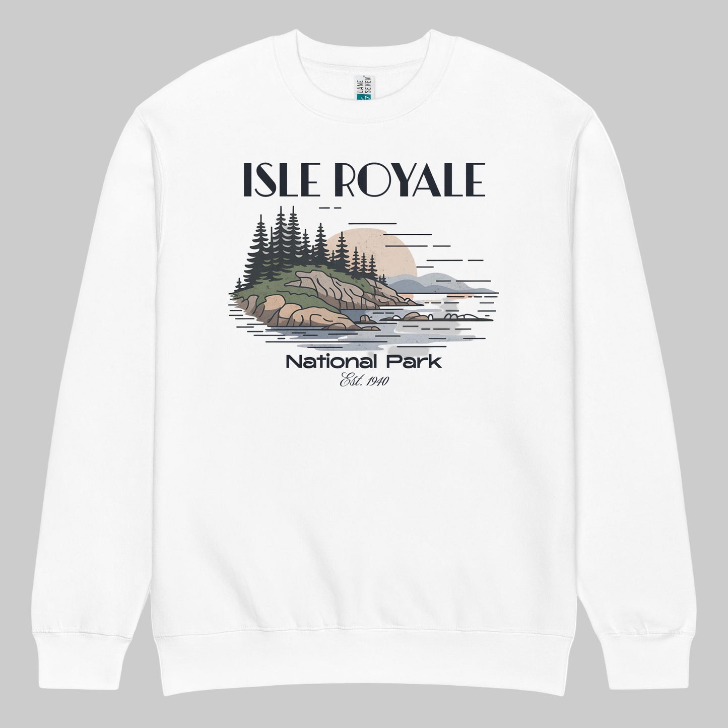 Isle Royale Crewneck Sweatshirt Sweater Park Service Apparel White S