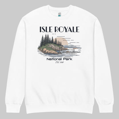 Isle Royale Crewneck Sweatshirt Sweater Park Service Apparel White S