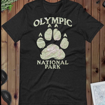 Olympic Bear Paw Topo T-shirt T-Shirt Park Service Apparel Black Heather XS