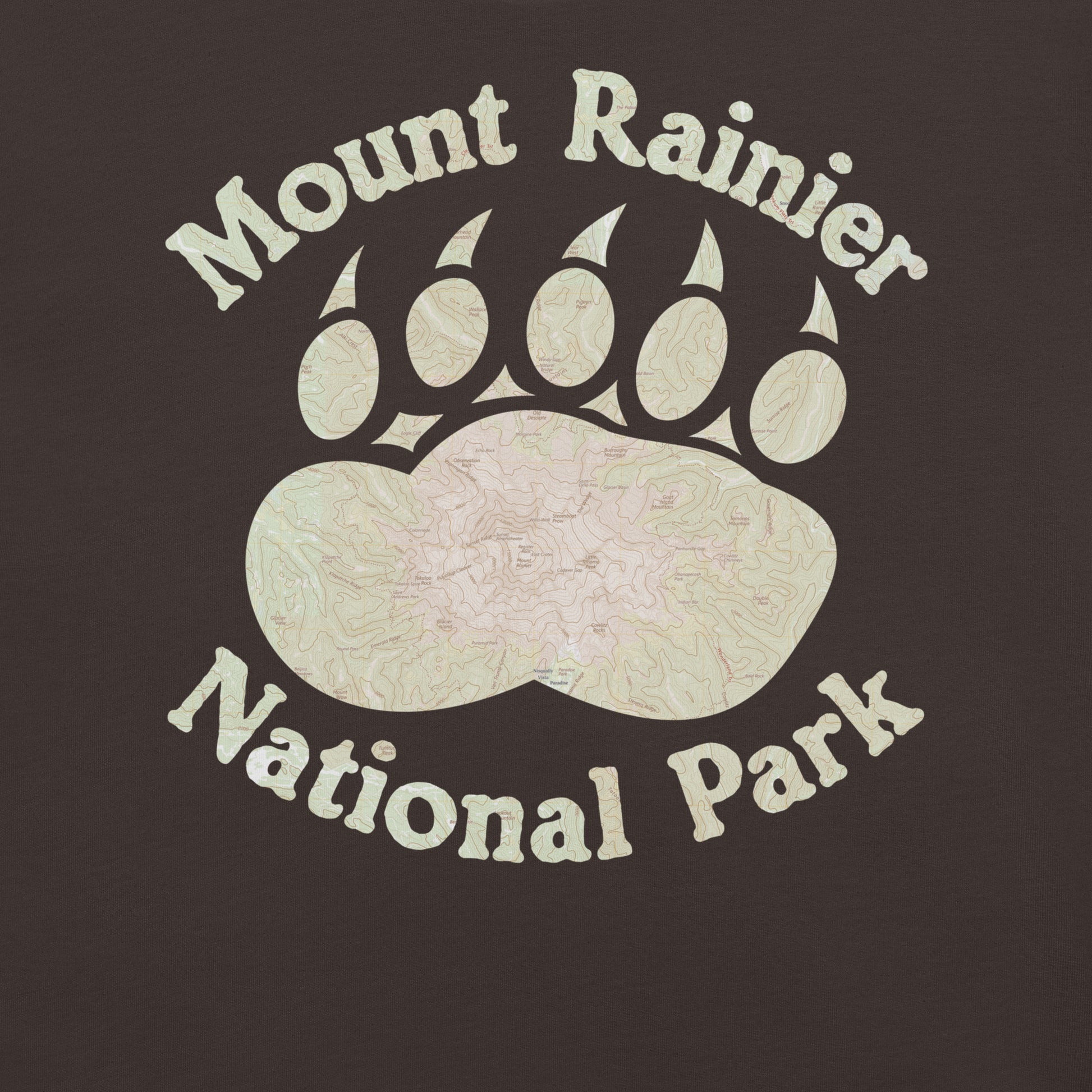 Rainier Bear Paw Topo T-shirt T-Shirt Park Service Apparel
