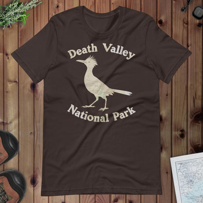 Death Valley Roadrunner Topo T-shirt T-Shirt Park Service Apparel Brown S
