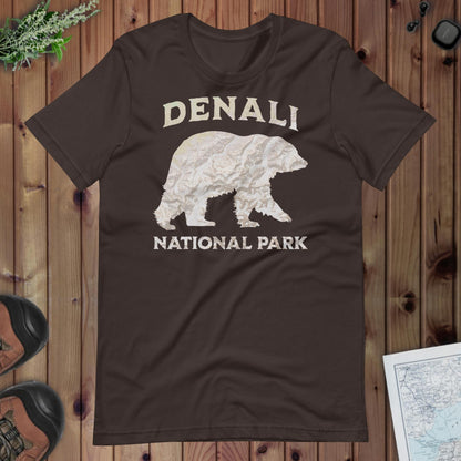 Denali Bear Topo T-shirt T-Shirt Park Service Apparel Brown S